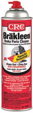Aerosol 2 05086* 5 Gallon Pail BRAKLEEN NON-CHLORINATED FORMULA BRAKE PARTS CLEANER Use where compliance calls for a chlorine-free product Quickly removes brake fluid, grease, oil and other