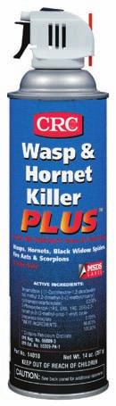 output 22 jet blast Kills wasps, hornets, yellow jackets and bees on contact Materials Safety Data Label (MSD[L] ) right on the can a CRC exclusive High dielectric strength of 53,000 volts Kills with