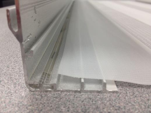 Slide rolled fabric edge