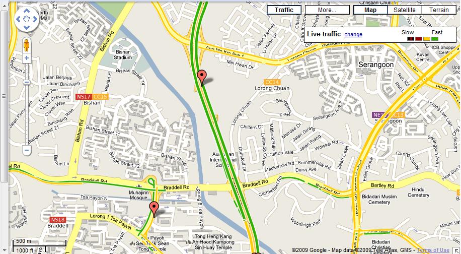 Google Maps Singapore Live