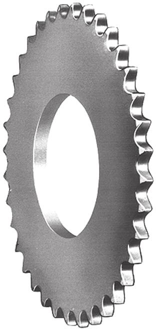 This provides the capability for fabricating sprockets with larger bore capacity, or number of teeth that are stocked as A-Plate but not TAPER-LOCK.