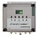 Lubricus C and Lubricus Controller The Lubricus controller is used for external monitoring of the Lubricus, to which up to four Lubricus lubrication systems (4 outlets each = 16) can be connected.