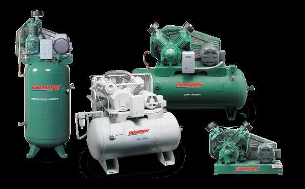 Ideal for constant-volume applications, rotary screw compressors are used extensively in applications above 30 horsepower and are often limited to a maximum air pressure of 150 psig.