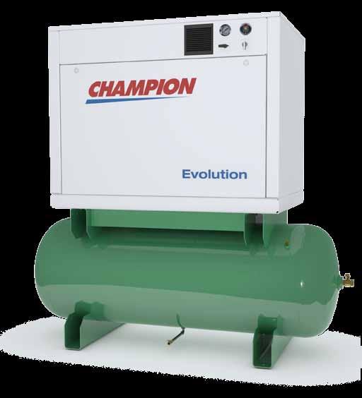 8 Evolution: The 10 & 15 hp Low Noise Solution The Challenges of More Horsepower & More CFM Heat Control As the majority of reciprocating compressors discharge temperatures can reach a 400 F level or
