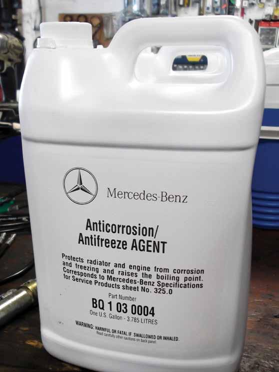 Why You Should Use Mercedes-Benz s New Blue Anti-Freeze There are many different antifreeze formulations out there in the wild and wooly real world, but for the Mercedes- Benz service specialist who