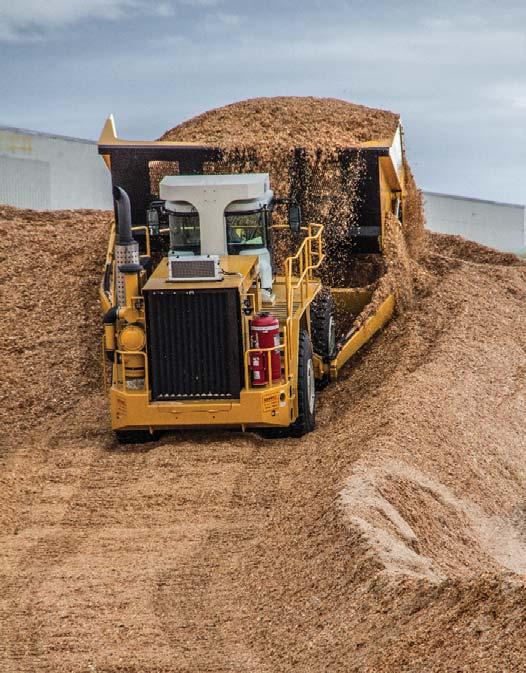 Doze Right No other chip-handling machine has the double oscillating front load frame available on Wagner Carrydozers.