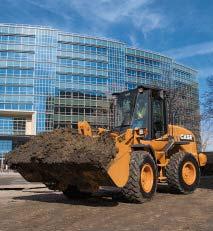 Challenging wheel loader applications require stability, superior traction, push power, lift capacity and quiet, fuel-efficient operation.