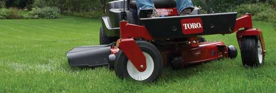 Zero-Turn mowers have comfortable seats and are really easy to drive. The unique Toro Smart Speed option also gives you a choice of ground speeds at the pull of a lever.