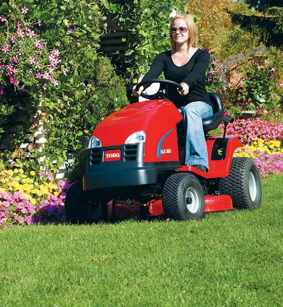 XLS Lawn Tractors 97cm/107cm s in the range 71254-71255 Floating Deck Floating centrally mounted or offset steel cutting deck offers superb contour following to ensure an even cut height.