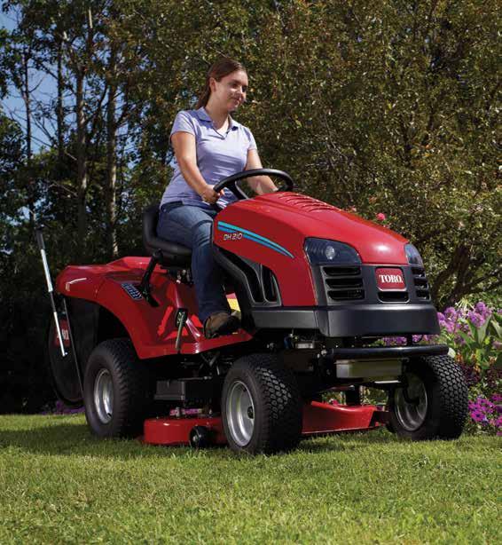 DH Series Tractors 92cm/102cm s in the range 74560-74585 - 74596 Empty from Seat Easily empty grass cuttings from the