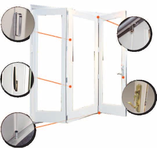 frame and integrated hardware Features a daily door - a hinged single door that can be used