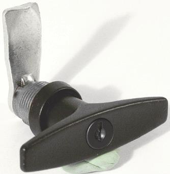 E5 Cam Latch Zinc T-handle Hand operated Fixed grip 125 Ø 28 (1.10 L Lock Style Non-locking Latch (no cam 82.5 (3.25 key code CH751 22 (.