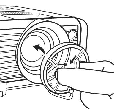 Pritisnite gumb za vklop/izklop na projektorju ali daljinskem upravljalniku, da vključite projektor. Prikaže se zagonska slika projektorja, ki potem prepozna priključene naprave. 5.