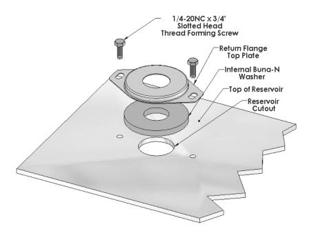 Reservoir Flanges Economy Line Suction and Return Line Flanges - an alternative to the Magnaloy Premium Line of Suction and Return Line Flanges.