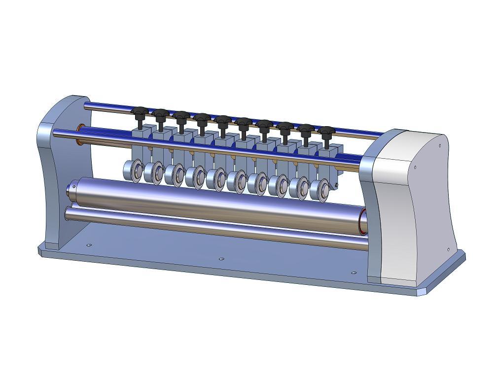ROTARY KNIVES TO SLIT FILM: - This grup functin is t separate the reel width int different slitted prtins.