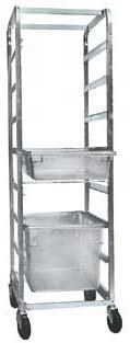 products Some soft side boxes will not work in these racks 1" square tubular aluminum construction 5'' Poly U swivel stem casters Freight Class 300 Tray Spacing D x L x H Model No. Cap (In.) (In.
