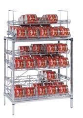 No need to push cans uphill and also ensures that older cans are always at the front. Each can storage module holds 5 cases (30 each of No.