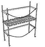 A-1 has 1 dunnage rack with grid. Kegs are floor stacked on lower level Can be used with New Era plastic shelves. See page 38 Grey Bond Gold Bond W x L x H 1/2 Barrel Model No. Model No. (In.) (mm.