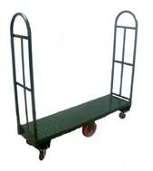 casters and 8'' heavy duty Polyurethane rigid plate center casters Tall removable handles hold the load securely Garment rack or removable shelf available Freight class 70 Capacity D x W Model No.