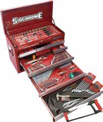 319 Piece Metric/AF Tool Kit ¼", 3 / 8" and ½" drive sockets and accessories ½" drive 20 piece impact set 7 metric and 6 imperial ring spanners 10 metric and 10 imperial ROE spanners 5 metric and 4