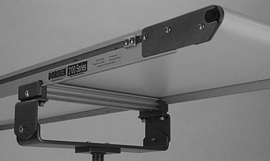Installation Figure 5 3. Attach clamp plates on each side of conveyor (Figure 5). Align assembly perpendicular to conveyor frame.