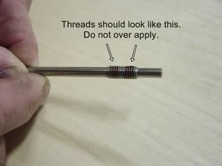 #40 Anything more than this is unnecessary. Excess theadlock could try to make it's way into the end bearing so don't feel the need to over do it. #41 You can now install the pivot screw.