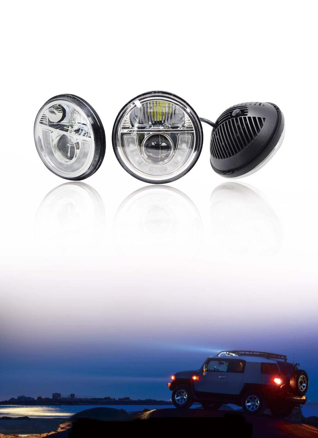 Excellent choice for off-road or on the road vehicles Filament-free LED light sources provide durable, dependable design not