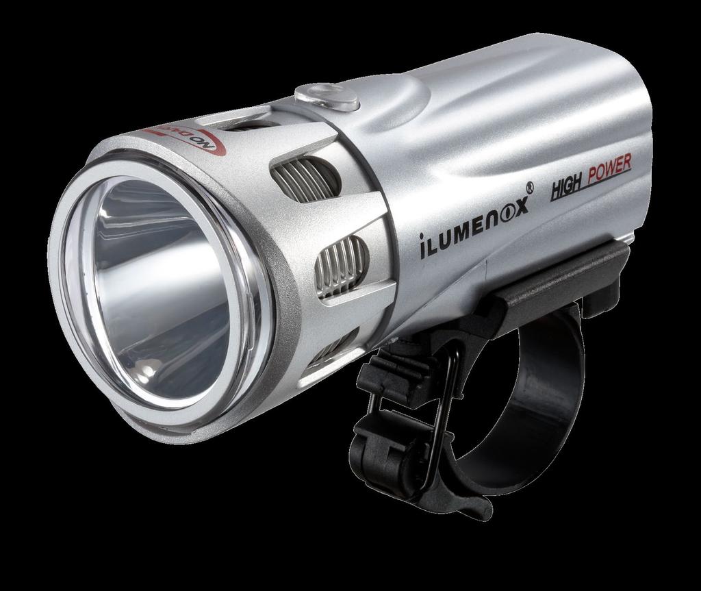 SS-L132W NO DARK 3W high power rechargeable bike light is designed with 3W single high power LED (7000 candlepower) and alloy radiator which prevents overheated extends LED lifespan.