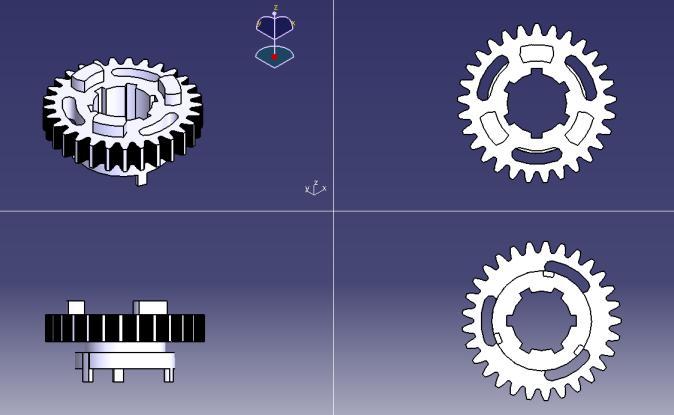 Also looking at the gears geometries, there is scope of design optimization by removing materials from the existing gears.