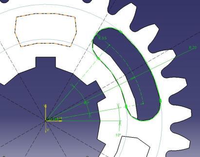 pattern by increasing the size of the patterns of material removal. Mass of the Iteration 1 of second gear is 0.179 kg.