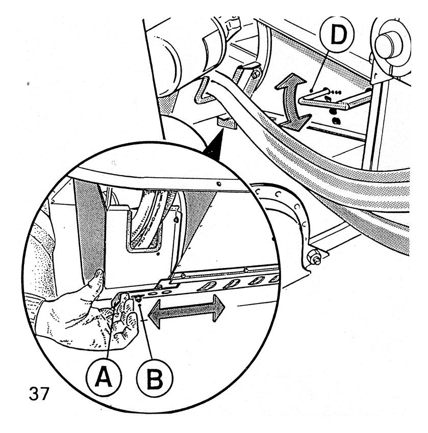 Cleaning Fan (Fig. 37) for providing sufficient air flow The air flow is adjusted by changing the speed the fan by variator. The speed regulating switch has been located on the instrument panel.