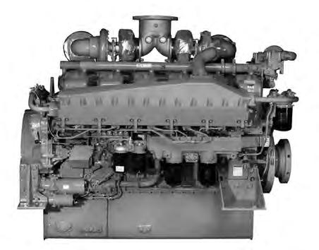 Auxiliary generator - IMO Tier I / non emission - High speed S12A2-MPTA 12-cylinder, 4-cycle, water cooled diesel engine, wih direct-injection, turbocharger and air-cooler.