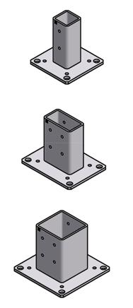 atalog 1816-3/US Flange Mounting pplication Order Hardware Separately 80x40 Profile Flange Foot 80x40 [27-055] M8x25HS [24-125-8] M10 Tap for Leveling Screw Thru Hole for