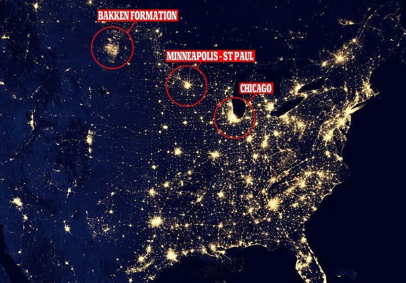 Methane Flaring and Leakage Source: NASA satellite image that shows the natural gas flaring from the USA at night Estimated that over 1