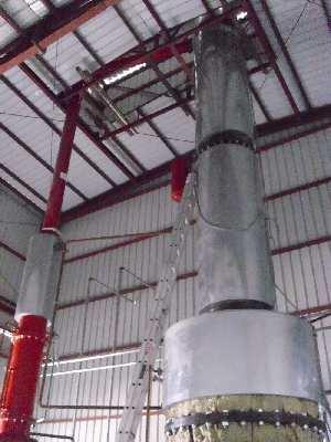 The plant consists of a boiler heated indirectly by diathermic oil or different energy sources (steam for example).