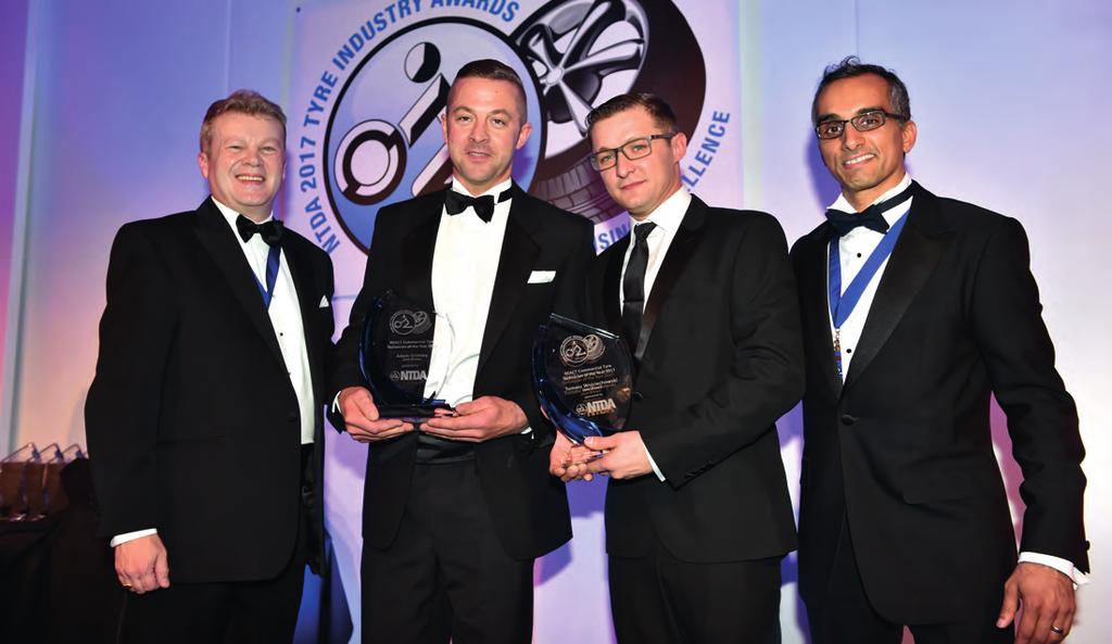 NTDA TYRE INDUSTRY AWARDS 2017 NTDA TYRE INDUSTRY AWARDS 2017 REACT Commercial Tyre Technician of the Year Award WINNERS 2017 From left to right: Stefan Hay NTDA Chief Executive, Commercial Tyre
