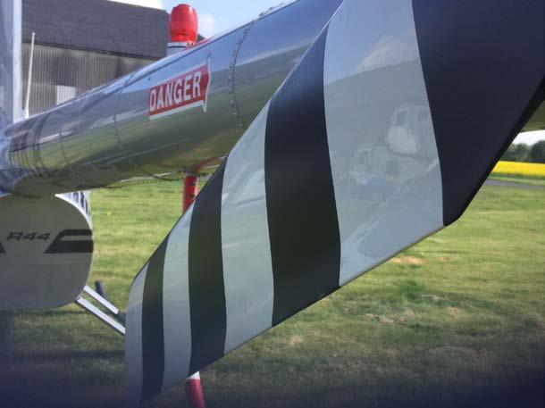 The tail rotor has two all-metal blades and a