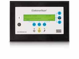 Elektronikon controller User-friendly: intuitive navigation system. Continuous and accurate monitoring of the compressor's operating parameters. Reliable, durable keyboard.