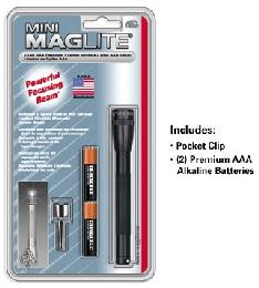 Micro (Mini) Maglite AAA Flashlight High-intensity adjustable light beam (Spot to Flood) Converts quickly to a freestanding candle mode Rugged, machined