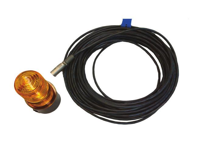 SAFETY EQUIPMENT External High-Voltage Strobe For safe testing procedures, Megger offers a high-intensity flashing strobe complete with a 60 ft (18 m)