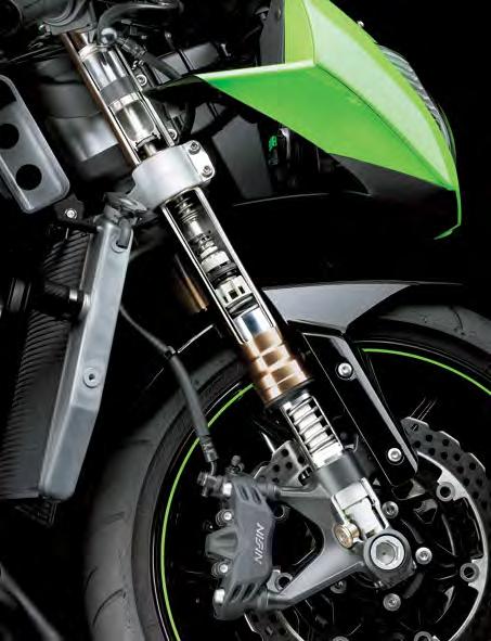 Suspension * The new BPF is one of the great contributing factors to the new Ninja ZX-6R s great composure under braking.