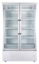 Upright Hinged Glass Door Refrigerators Fixed Cooling System RH900Ti RH600Ti RH900 RH600 These double door hinged refrigerators have features such as Low-E glass doors, twin LED side lights,