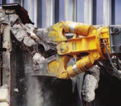 Demolition - the conventional way with steel separation and disposal In demolition with only partly
