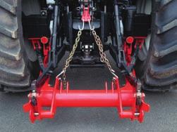 provides excellent stability for the tractor/machine unit, while leaving