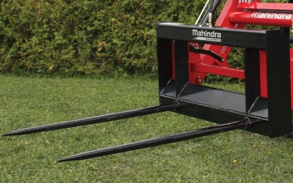 4 : 770 lbs 5 : 820 lbs 6 : 830 lbs Heavy Duty 5 : 900 lbs 6 : 1000 lbs 7 : 1150 lbs Double Bale Spear For Tractors Shanks Tips 4 : Up to 55HP 5 : Up to 55HP 6 : Up to 55HP 5 : Up to 55HP 6 : Up to