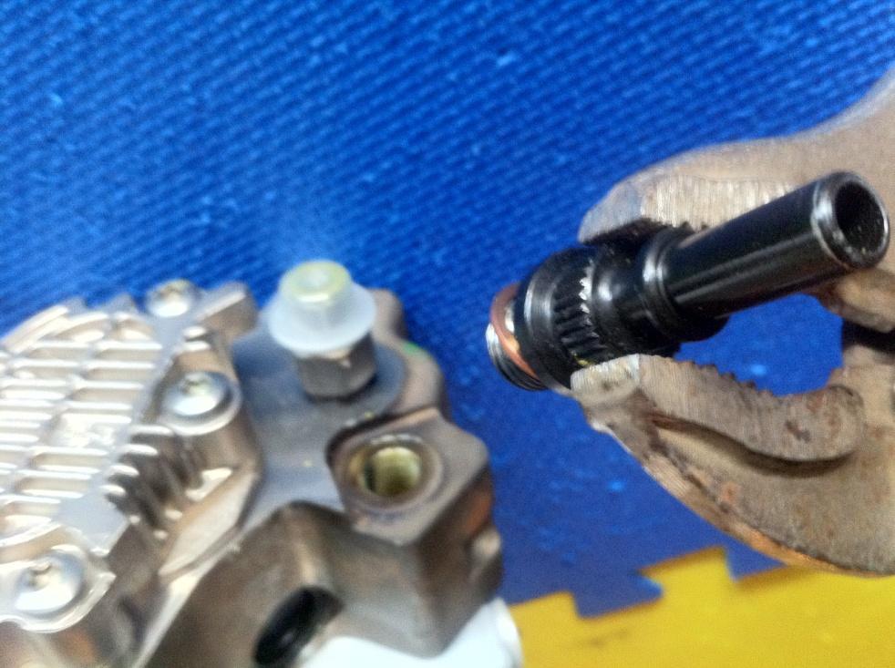 13.) Remove EGR valve assembly to allow new pump to install. ASV (Anti-shutter Valve) can remain in place, hanging from the intake hose. Removing EGR valve is not a nice job!!!! 14.