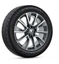 0J 18" ET45 Colour: anthracite metallic brushed Code: 57A 071 498A HA7 Trinity Tyre: 215/50 R18 (4 2) 225/50 R18 (4 4) Rim: 7.
