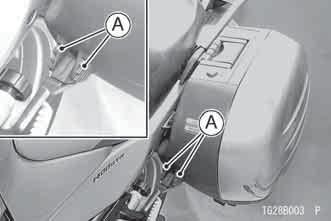 To install the saddlebag- Distinguish left saddlebag and right saddlebag. See that both saddlebags are set in proper sides.