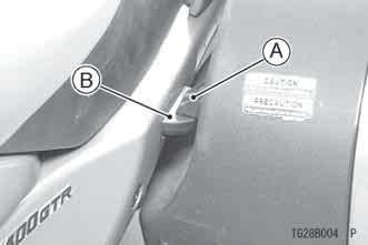 Make sure that holder is on the front below of the saddlebag.