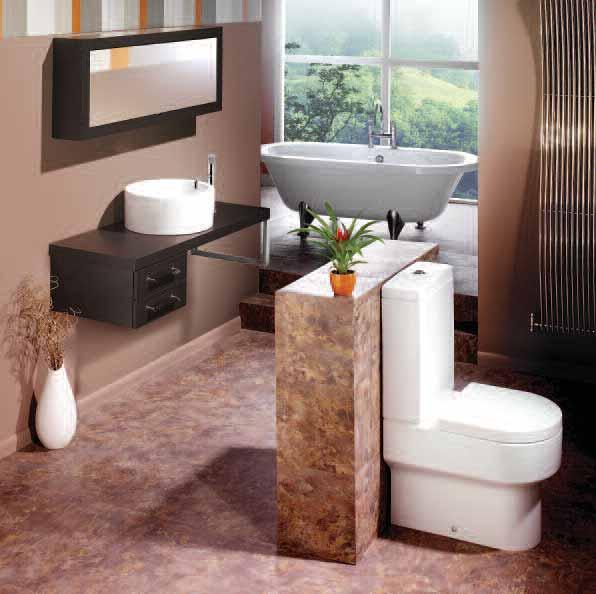 The wenge furniture shown with Affinity 45cm bowl and extended Vibe basin mixer 50 Affinity, as pictured above RRP Affinity WC (inc.